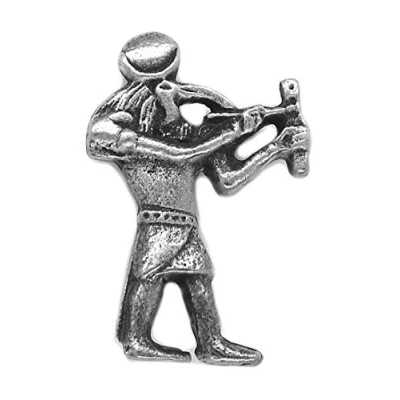 Image of Thoth Egyptian God Pin Badge in Grey Burlap Pouch