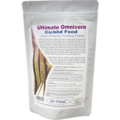 Image of Pet Friend Ultimate Omnivore Cichlid Food 6mm Pellets 100g