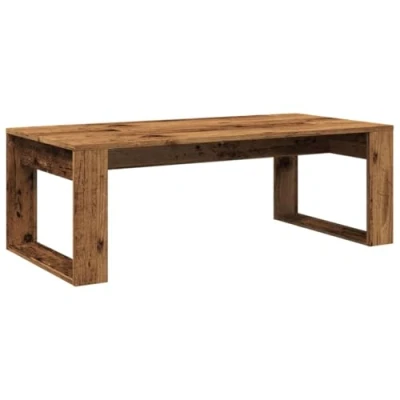 Image of vidaXL Coffee Table Modern Rectangular Side/End for Living Room Hallway Lounge 102x50x35 cm Brown Old Wood Engineered