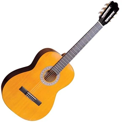 Image of Encore ENC44 4/4 Size Classic Guitar Natural, Full