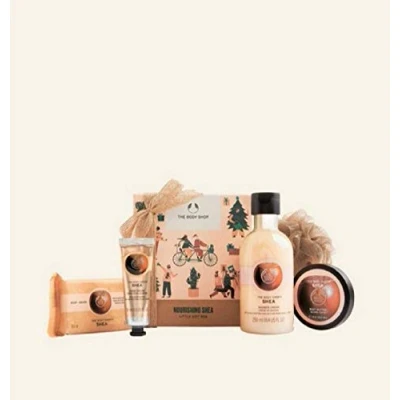 Image of The Body Shop Nourishing Shea Festive Pampering Essentials Butter Soap hand cream shower gel Gift SET Christmas 2020