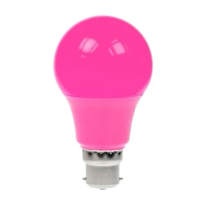 Image of Pro Lite GLS/LED/6W/BC/PINK/D 6w LED GLS Light Bulb (dimmable, B22, Pink)