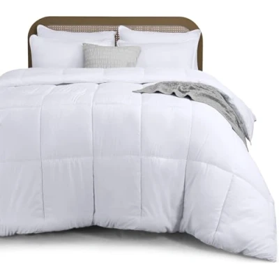 Image of Utopia Bedding All Season 7.5 Tog Duvet Superking with Corner Tabs Microfiber Soft Summer Box Stitched Down Alternative Quilted (Super King, White, Pack of 03)
