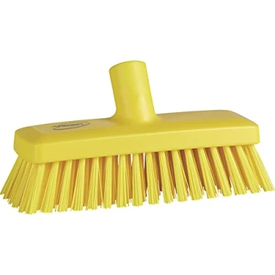 Image of Vikan Compact Wall/Deck Scrub Hard Yellow