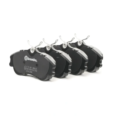 Image of 425379 brake pad set BREMBO P 61 069 excl. wear warning contact with caliper screws without accessories PEUGEOT: 206 Hatchback, Partner I Van