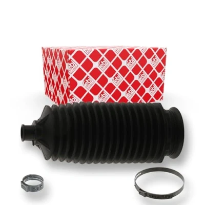 Image of 8201108358 Bellow, steering FEBI BILSTEIN 39234 Thermoplast Front Axle Left, Right with clamps DACIA: Duster Van