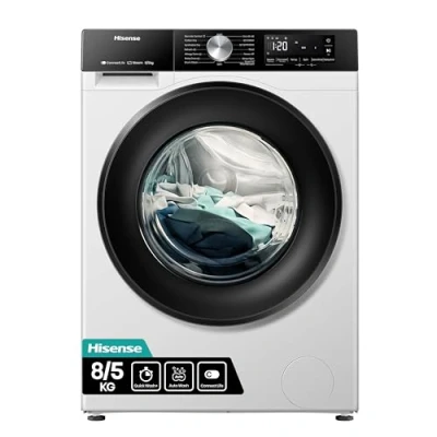 Image of Hisense 3S Series WD3S8043BW3 Wifi Connected 8Kg / 5Kg Washer Dryer with 1400 rpm White A/D Rated