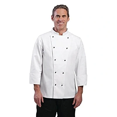 Image of Whites Chefs Apparel DL710 XL Chicago Long Sleeve Chef Jacket, White