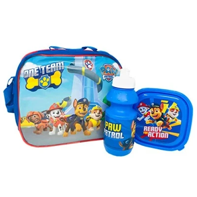 Image of Paw Patrol Lunch Bag Kids 3 Piece Thermal School Set With Bottle 4160 9174