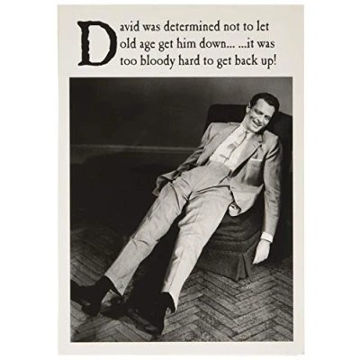 Image of On The Ceiling Birthday Card for Him, Male Card, Funny Him