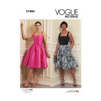 Image of Vogue Patterns V1884E5 Misses Dress E5 (14 16 18 20 22)