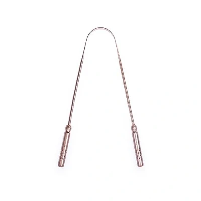Image of Yoga Mad 100% Copper Tongue Scraper for Improved Oral Hygiene and Bad Breath Treatment, Metal Adults, Self Care to Clean Your Easily.