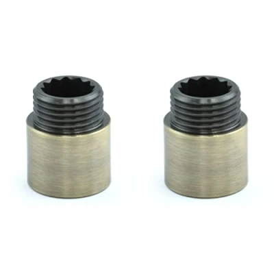 Image of Hot Flow 20mm Rigid Radiator Valve Extensions 1/2 inch BSP (Antique Brass) (Pair)