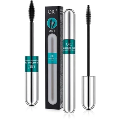 Image of Lash Cosmetics Vibely Mascara, Double Ended 4D Silk Fiber 2 in 1 Thrive Mascara for Natural Lengthening and Thickening Effect Waterproof (#1)