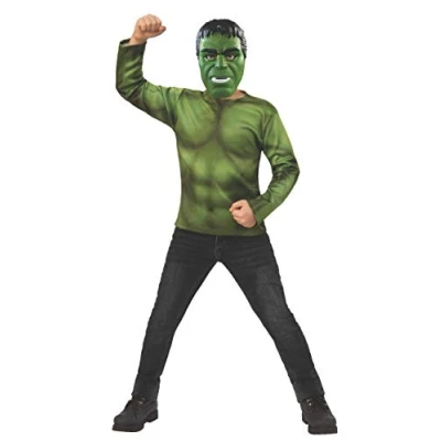 Image of Rubie&#039;s Marvel: Avengers Endgame Child&#039;s Hulk Costume Top &amp; Mask, Medium