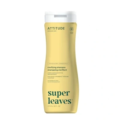 Image of ATTITUDE Clarifying Hair Shampoo, EWG Verified, Restores Shine, Naturally Derived Ingredients, Vegan and Plant Based, Lemon Leaves White Tea, 473 mL