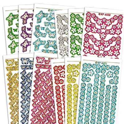 Image of Peel Off Stickers Bumper Value Pack containing 12 Sheets of CPD 2009 Holographic, Mixable Stickers, coloured, One Size