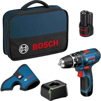 Image of Bosch GSB 12 V 15 12v Cordless Combi Drill 2 x 2ah Li ion