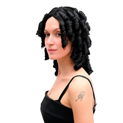 Image of Lady QUALITY Wig GOTHIC LOLITA black BAROQUE cosplay MARIE ANTOINETTE locks (6006A Colour 1B) Caribbean Colonial