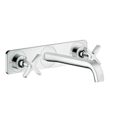 Image of Axor 36115000 Citterio E 3 Hole Fitting, Chrome