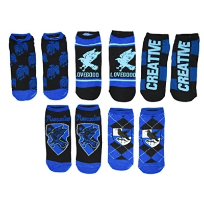 Image of Harry Potter 5 Pack No Show Ankle Socks (Ravenclaw)