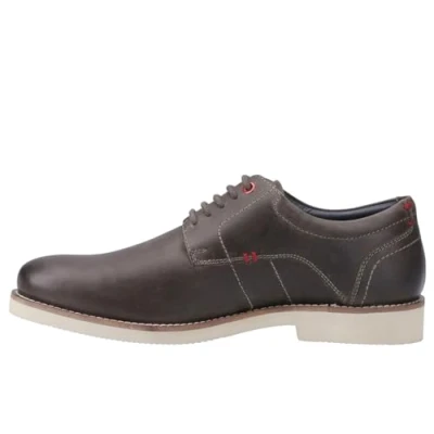 Image of Pod Hampton Leather Men&#039;s Grey Lace Up Shoes UK 9