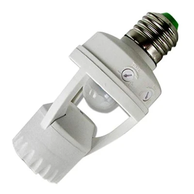 Image of E27 Screw Light Bulb Holder LED PIR Infrared Motion Sensor Lamp Switch Socket Bases Nightlight Adapter Converter White