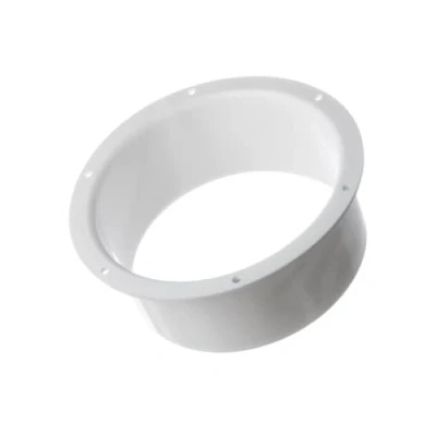 Image of 150mm / 6 Inch Straight Duct Connector Wall Flange Round PVC Ducting Ventilation Pipe, Hose, Tube