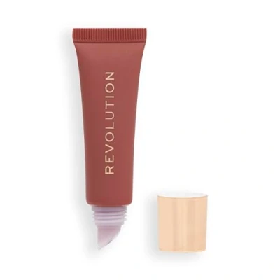 Image of Makeup Revolution, Juicy Peptide Lip Balm, Hydrating Balm with Sheer Colour, Infused Vitamin E &amp; Peptides, Nude Latte, 8ml