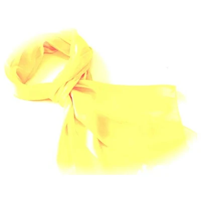 Image of Lapeach Fashions Ladies Long Soft Plain Satin Stripe Scarves Wrap Stole Neck Tie Choir (Yellow)