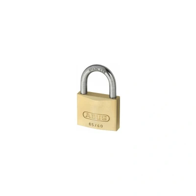 Image of ABUS 11855 Stainless Steel Shackle Brass Padlock Carded