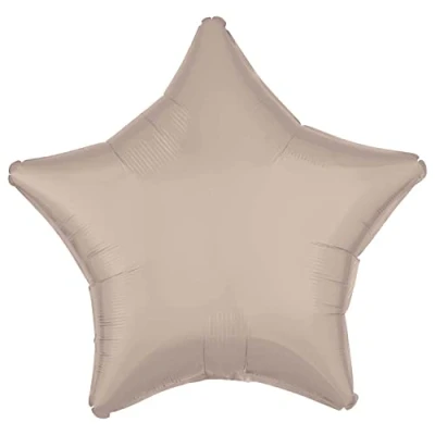 Image of amscan 9915472 Silk Lustre latte star foil