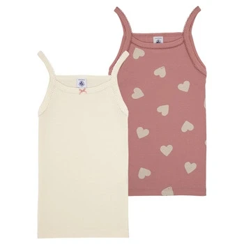 Image of Petit Bateau Junior Chemises Bretelles 2 PACK Undershirt multicoloured for kids, Size: 12y, Multi coloured