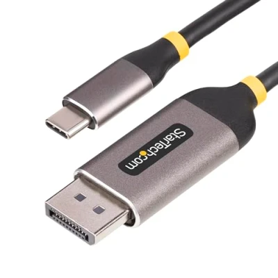Image of StarTech.com 10ft (3m) USB C to DisplayPort Adapter Cable, 8K 60Hz, 4K 144Hz, HDR10, Type DP 1.4 Converter