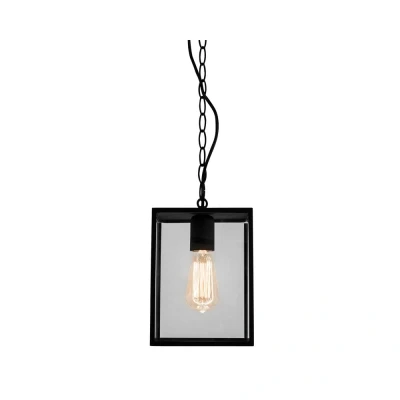 Image of Homefield Outdoor Ceiling Pendant Light Black, E27