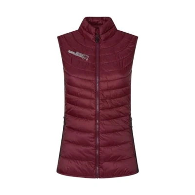 Image of Rock Experience REWV00751 C962 FORTUNE HYBRID WOMAN VEST Jacket Women&#039;s 1013 WINDSOR WINE+0208 CAVIAR XS
