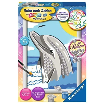 Image of Ravensburger Malen nach Zahlen 28472 Dolphin for Children from 7 Years