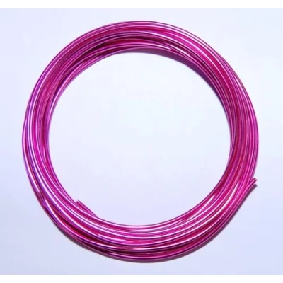 Image of celloexpress Aluminium Craft Wire 2mm x 5m (Diameter Length) 12 Guage (Cerise)