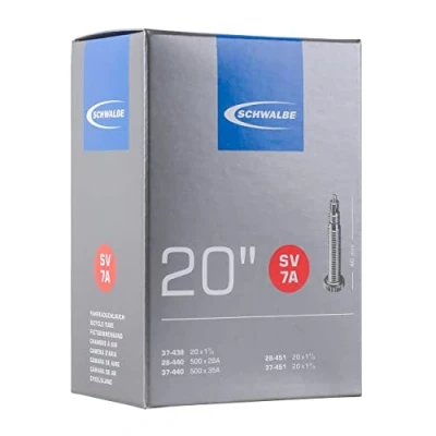 Image of Schwalbe SV7A 20 x 1 1/8 3/8 Inch Inner Tube with Schrader Valve