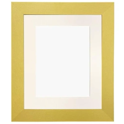 Image of FRAMES BY POST Metro Picture Photo Frame Gold with Ivory Mount 50 x 40 cm Image Size 16 12 Inch Plastic Glass