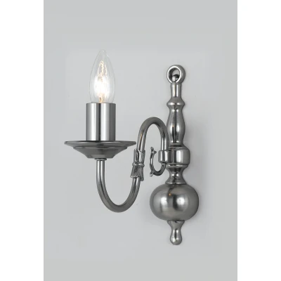 Image of Flemish Pewter Candle Wall Lamp