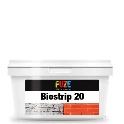 Image of Biostrip 20 Paint Stripper 1 Litre from FUZE Products. Water Based Remover. Effortlessly removes Wood, Brick, Concrete, Metal, uPVC, Glass and More