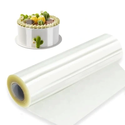 Image of Realand Cake Collar 20cm x 10m 1 Roll, Clear Acetate Sheets for Baking Crafts Transparent Strips Mousse Surrounding Edge Wrapping Decorating