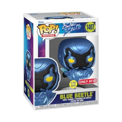 Image of Funko Pop! Blue Beetle (2023) in Flight Glow The Dark Exclusive