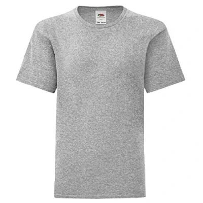Image of Fruit of the Loom Boys&#039; T Shirt Grey 12 Years