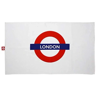 Image of London Underground Cotton Tea Towel with&quot;London&quot; logo 740mm x 430mm(gwc)