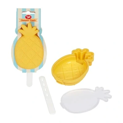 Image of Tala Reusable Silicone Pineapple Shaped Lolly Mould with Plastic Stick, Made BPA Free Silicone, Perfect for Homemade Jellies, Popsicles, Novelty Cakes and Natural Baby Soothers Pops