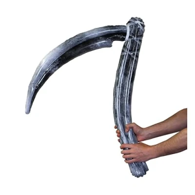 Image of Inflatable Halloween Scythe Pack of 1 Large Grey Grim Reaper Death Trick or Treat Fancy Dress Costume Accessory