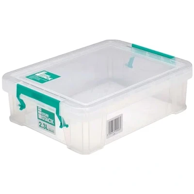 Image of StoreStack 2.3 Litre Storage Box W260 x D190 H70 mm Clear RB90119