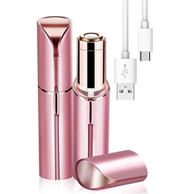 Image of Women’s Facial Hair Remover Rechargeable Eyebrow Trimmer Face Trimmer,Eyebrow Razor Portable Mini Epilator Electric Shaver for Lips (Pink)